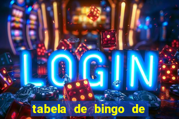 tabela de bingo de 1 a 100